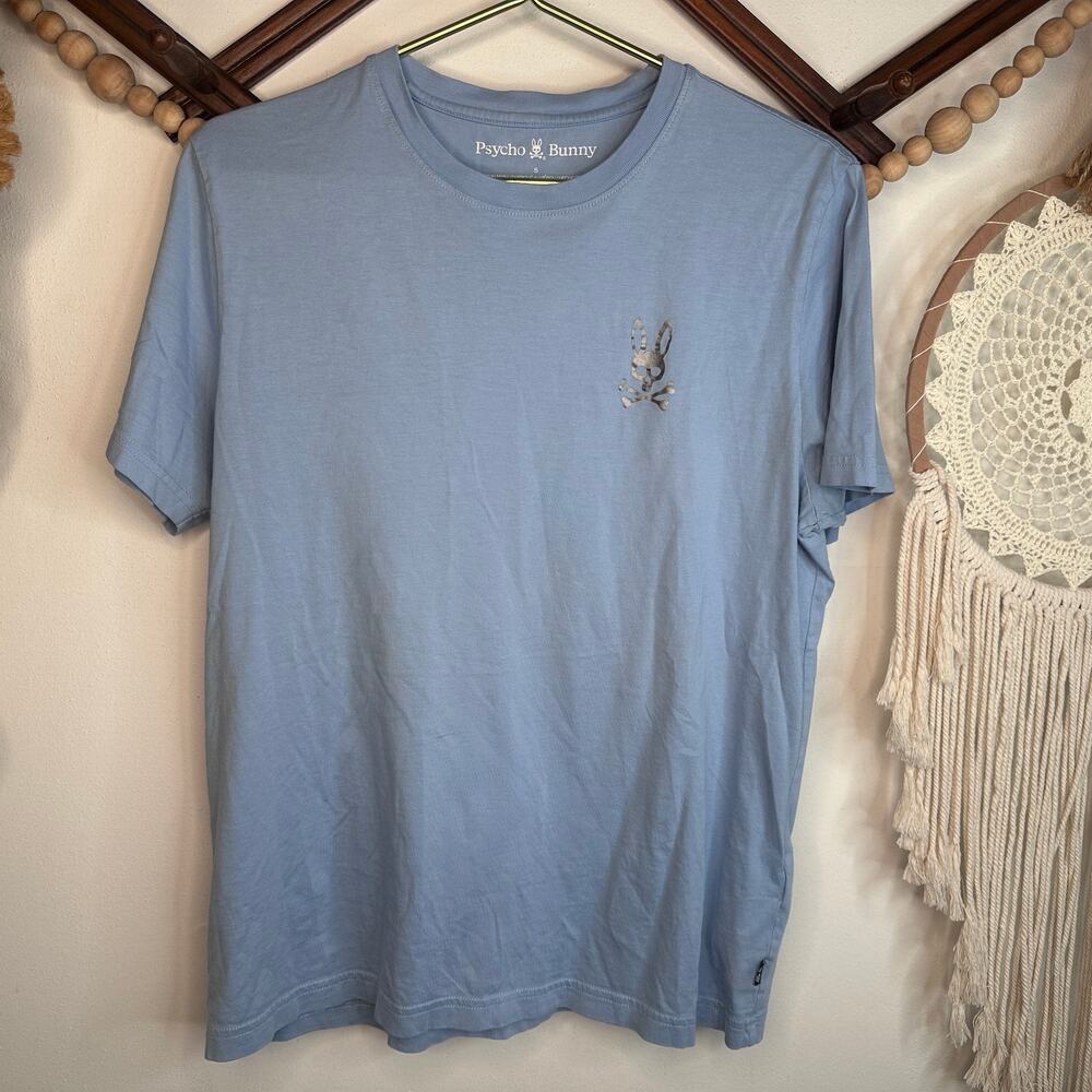 Psycho Bunny Blue Logo T